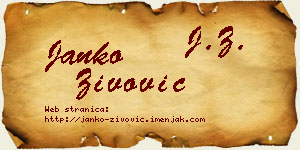 Janko Živović vizit kartica